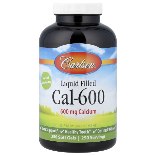 Carlson, Λιπαρό Εμφυές Cal-600, 600 mg, 250 Μυτερά
