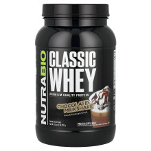 NutraBio, Protein Whey Clasic, Chocolate Milkshake, 2 lb (907 g)
