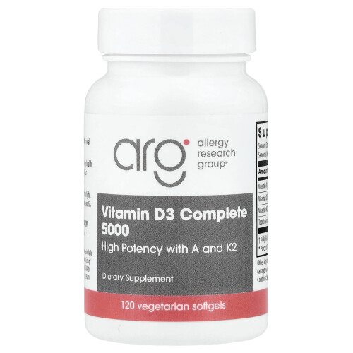 Allergy Research Group Allergy Research Group, Vitamine D3 Complete 5000, 120 Veggiesoftgels