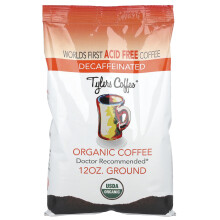 Tylers Coffees, Ökológiai Kávé, Darált, Koffeinmentes, 12 oz