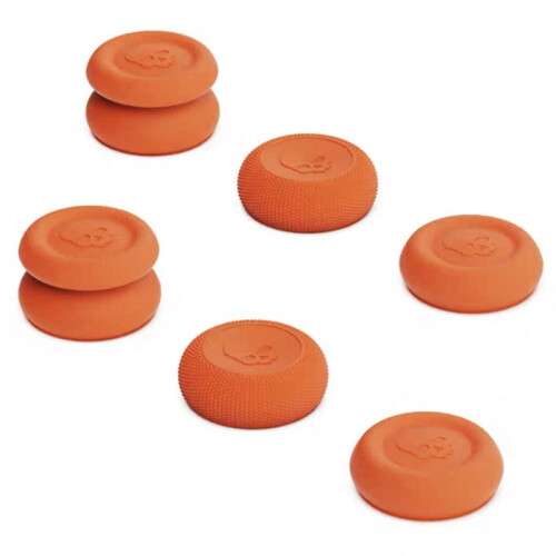 6pcs Thumb Stick Grip Caps Non-Slip Handle Rocker Button Cap for  One Game Controller Accessories Orange 1