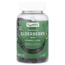 YumVs, Elderberry Met Vitamine C & Zink Gummies, Berries, 60 Gummies
