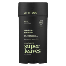 ATTITUDE, Foi Super, Deodorant Fără Aluminiu, Pentru Bărbați, Matcha & Bergamot, 2.64 oz (75 g)