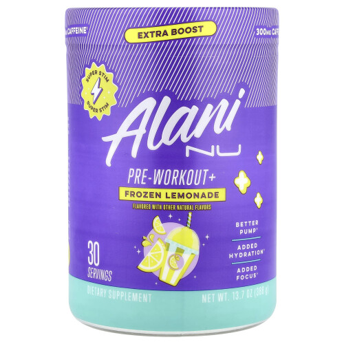 Alani Nu, Pre-Workout+, Lemonadă congelată, 13,7 oz (388 g)