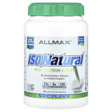 ALLMAX, IsoNatural, Zuivere Wijp Proteïne Isolaat, Ongezouten, 2 lbs (907 g)