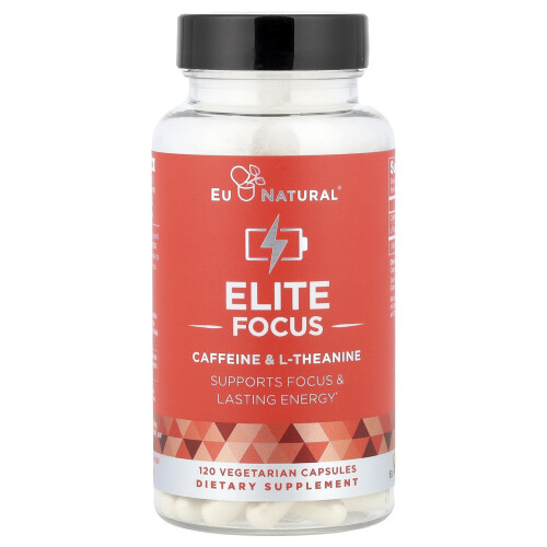 Eu Natural, ELITE FOCUS, Caffeina e L-Tirossina, 120 Capsule