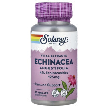 Solaray, Vital Extracts, Echinacea Angustifolia, 125 mg, 60 VegCaps
