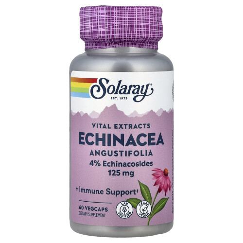 Solaray, Vital Extracts, Εχινάκεια Αγγουστοφίλιος, 125 mg, 60 VegCaps
