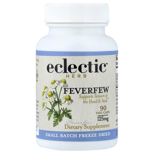 Feverfew de Eclectic Herb, 125 mg, 90 Cápsulas Vegetarianas