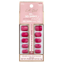 L.A. Γίρλ, Oh So Shiny Artificial Nails, Gel Shine Nail Tips, GNT152 Wildest Dream, 25 Τμήμα Κιτ