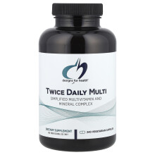 Twice Daily Multi, 240 Vegetariske Kapsler fra Designs For Health