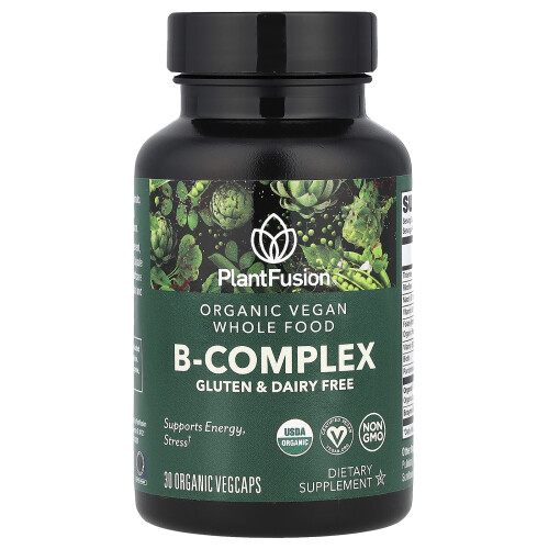 PlantFusion, Complexo B Orgânico, 30 VegCaps Orgânicos