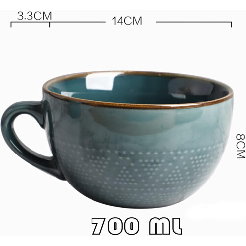 Κεραμική κούπα καφέ 24oz με λαβή 2
