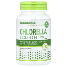 NutriBiotic, Supergröna, Chlorella, 500 mg, 150 Veganiska Tabletter