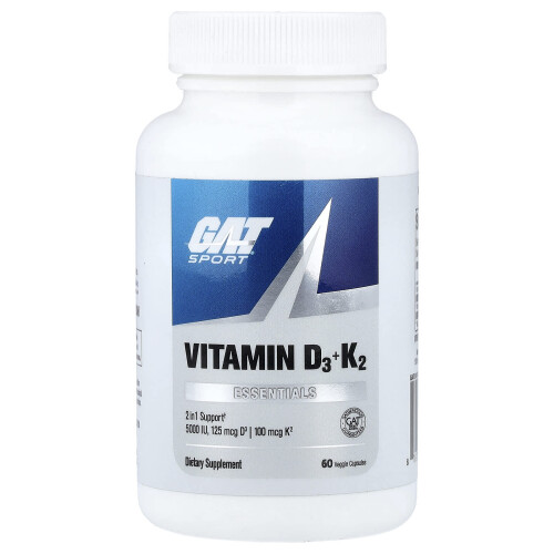 GAT, Sport, Essentials, Βιταμίνη D3 & K2, 60 Βεγιτζί Καψούλες