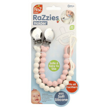 RaZbaby, RaZzies Zuigelinghouder, 0m+, Rood/Grijs, 2 houders