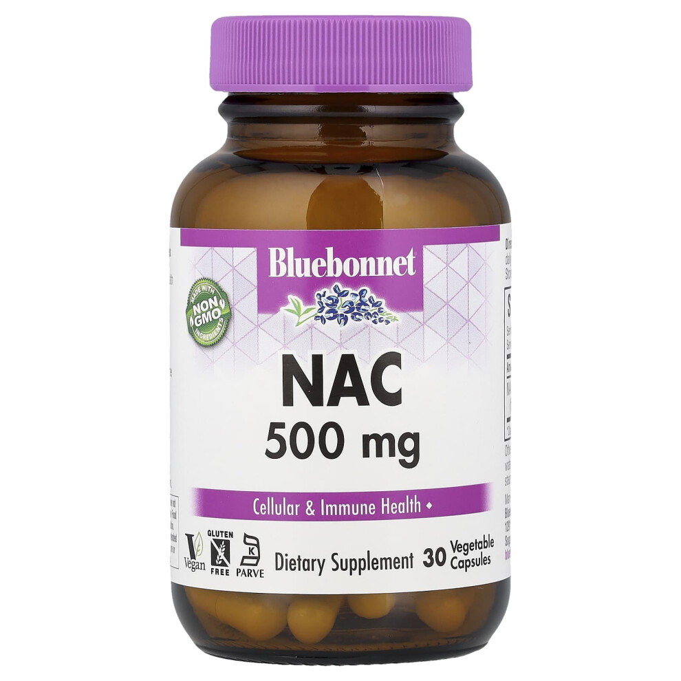 Bluebonnet Nutrition , Nac, 500 Mg, 30 Vegetable Capsule