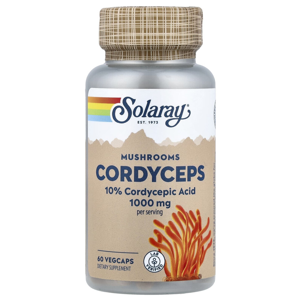 Solaray , Mushrooms, Cordyceps, 60 Vegcaps