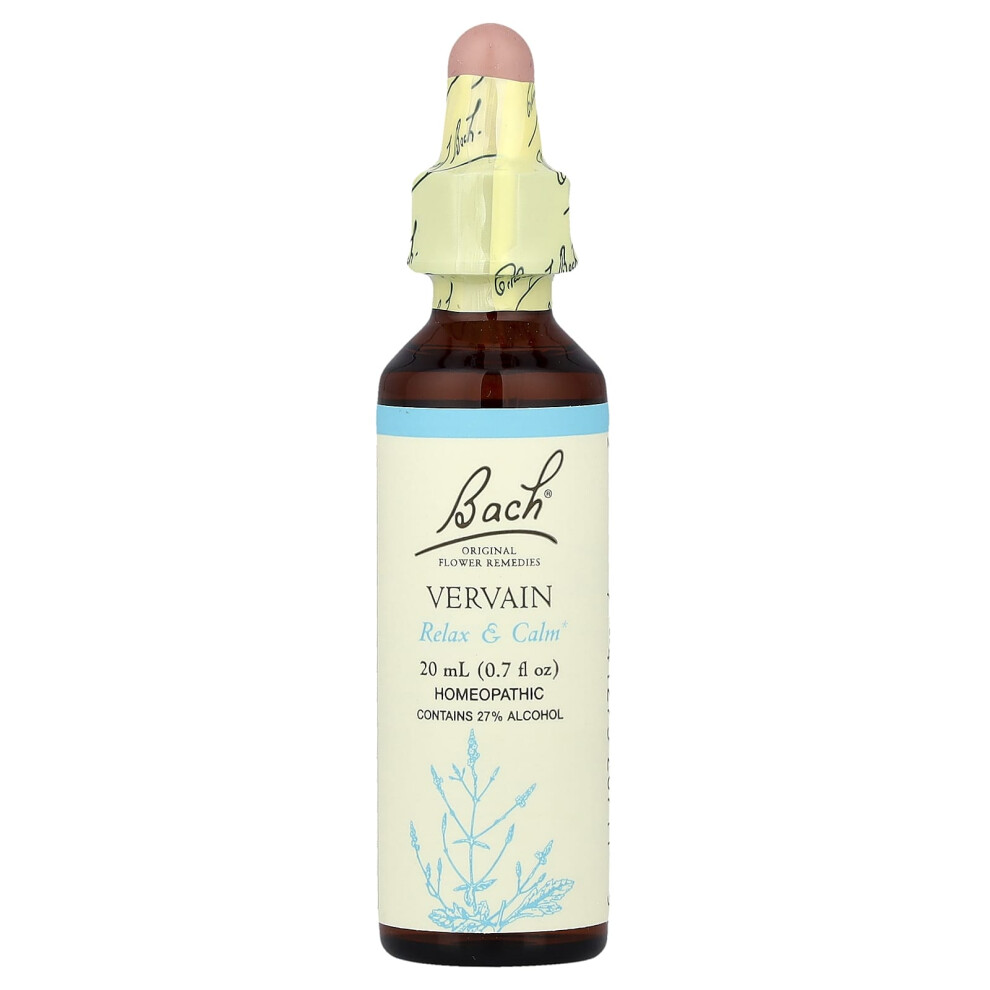 Bach , Original Flower Remedies, Vervain, 0.7 Fl Oz (20 Ml)