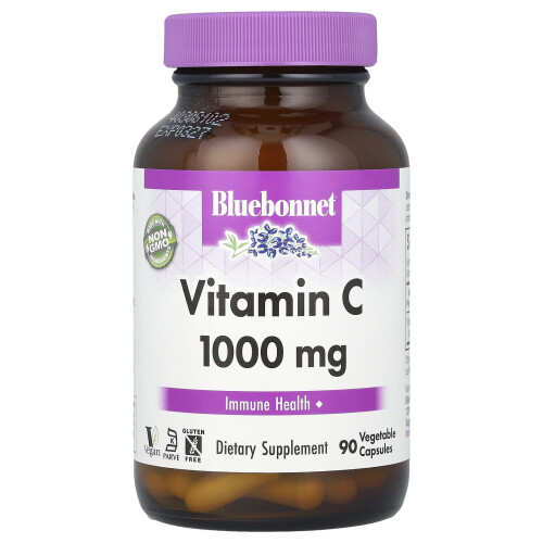 Bluebonnet Nutrition, Witamina C, 1,000 mg, 90 Vegetable Capsules