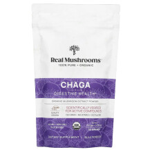 Real Mushrooms, Chaga, Organický Húbkový Extrakt V Tvaru Púzdra, 5,29 oz (150 gm)
