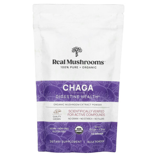 Real Mushrooms, Chaga, Οργανικό Ξύδι Μύρων, 5.29 oz (150 gm)