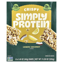 Simply Protein, Knusprige Snack Bars, Limette Kokos, 8 Stück, 1,41 oz (40 g) Jeder