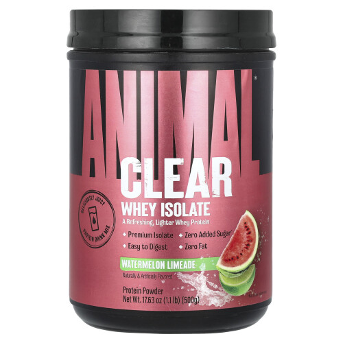 Animal, Clear Whey Isolate, Watermelon Limeade, 1,1 pond (500 g)