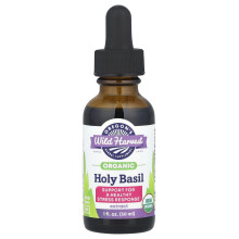 Oregon's Wild Harvest, Økologisk Hele Basilikum Ekstrakt, 1 fl oz (30 ml)