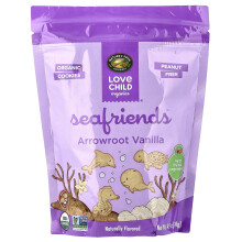 Love Child Organics, Sea Friends, Arrowroot Vanilla Cookies, 4,9 oz (140 g)