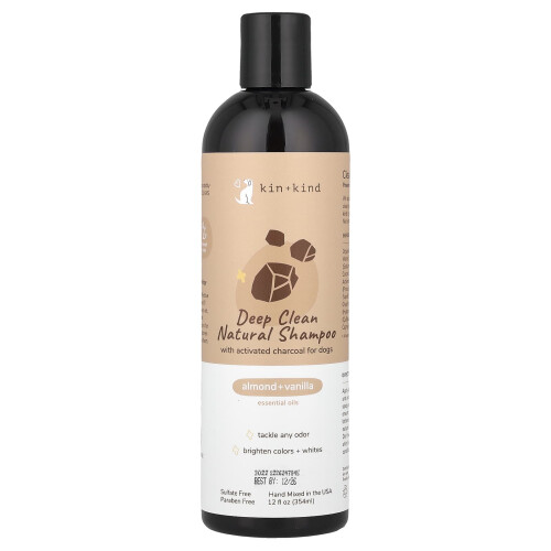 Kin+Kind, Deep Clean Φυσική Σαμπουάν, Για Κυνήγια, Αμύγδαλο + Βανίλια, 12 fl oz (354 ml)