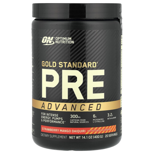 Optimum Nutrition Gold Standard Pre Advanced Strawberry Mango Daiquiri 14.1 oz (400 g)