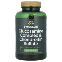 Swanson, Glukozamina złożona i Chondroityna Sulfat, 120 Softgels