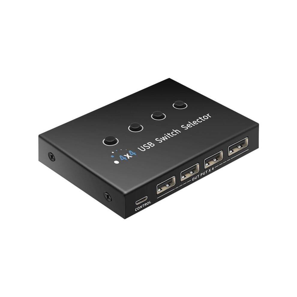 Usb Switcher Selector 4 Computer Sharing 4 Usb Devices Printer, Scanner, Mouse, Keyboard, With 4 Pack Usb 3.0 Cables 6031048106571