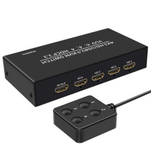 Selettore Switcher KVM USB Compatibile 4K 60Hz 4 In 1 Uscita per 4 PC Condividi Monitor Mouse Tastiera 4 Porte USB HDCP2.2