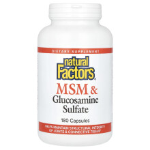 Natural Factors, MSM & Glucosamine Sulfate, 180 Capsules