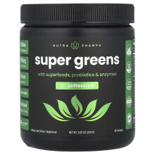 NutraChamps, Super Groenten Met Superfoods, Probiotica & Enzymen, Unflavored, 8,25 oz (234 g)