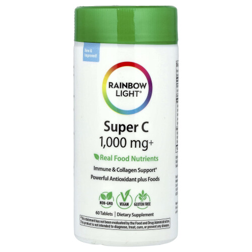 Rainbow Light, Super C, 60 Tabletter