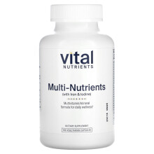 Vital Nutrients, Multi-Nutrients (med Jern & Jod), 180 Vegetariske Kapsler