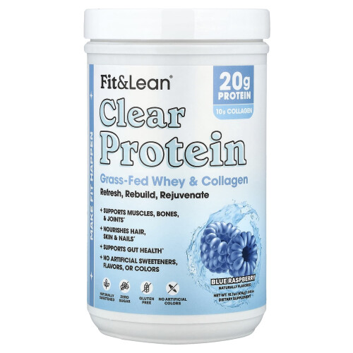 Fit & Lean, Protein Clar, Blue Raspberry, 1,04 lbs (474 g)