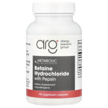 Metabolic Maintenance, Betain Hidroklorid Med Pepsin, 100 Kapsler