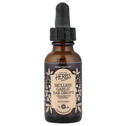 Herbs Etc., Gocce per le Orecchie Mullein Garlic, 1 fl oz (30 ml)