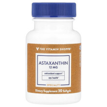 The Vitamin Shoppe, Astaxantina, 12 mg, 30 Gelatinas Blandas