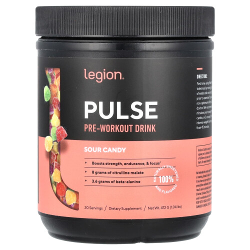 Legion Athletics, Pulse, Πρόεδροι Εργασίας Ποτό, Sour Candy, 1.04 lbs (472 g)