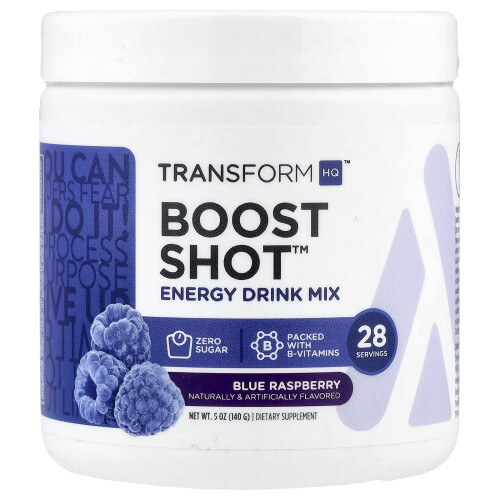 TransformHQ, Boost Shot, Energy Drink Mix, Blue Raspberry, 5 oz (140 g)