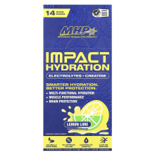 MHP, Impact Hydration, Elektrolyte + Creatine, Lemon Lime , 14 Sticks Packs, 0.52 oz (14.76 g) Jeder