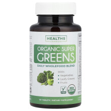 Healths Harmony, Organický Super Greens, 60 Tabletek