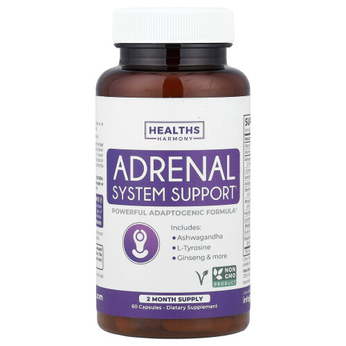 Healths Harmony, Saúde Adrenal e Equilíbrio, 60 Cápsulas