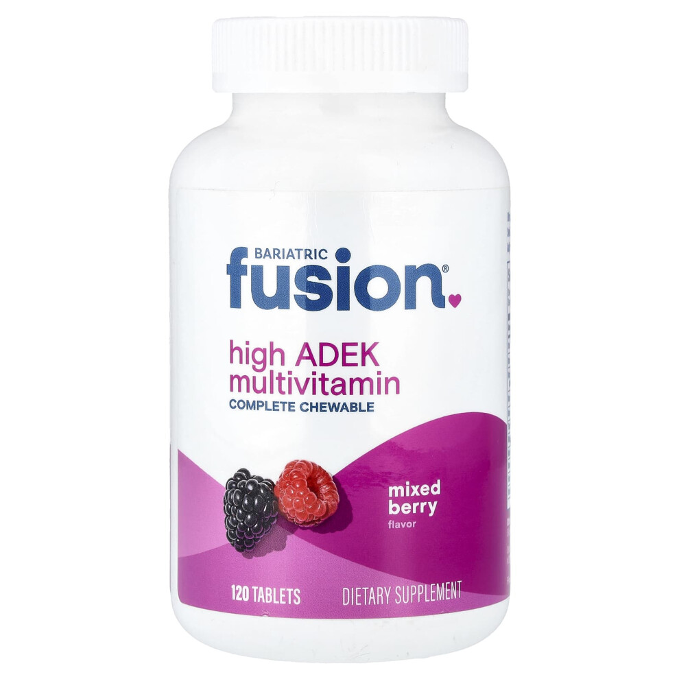 Bariatric Fusion , High Adek Multivitamin, Mixed Berry, 120 Tablets