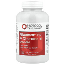 Protocol for Life Balance, Glucosamine & Chondroitin met MSM, 180 Veg Capsules